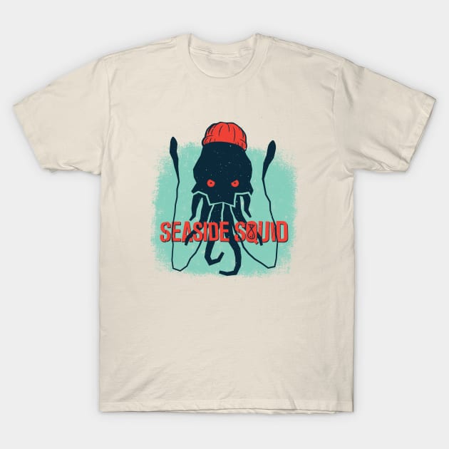 Seaside Squid T-Shirt by monsieurgordon